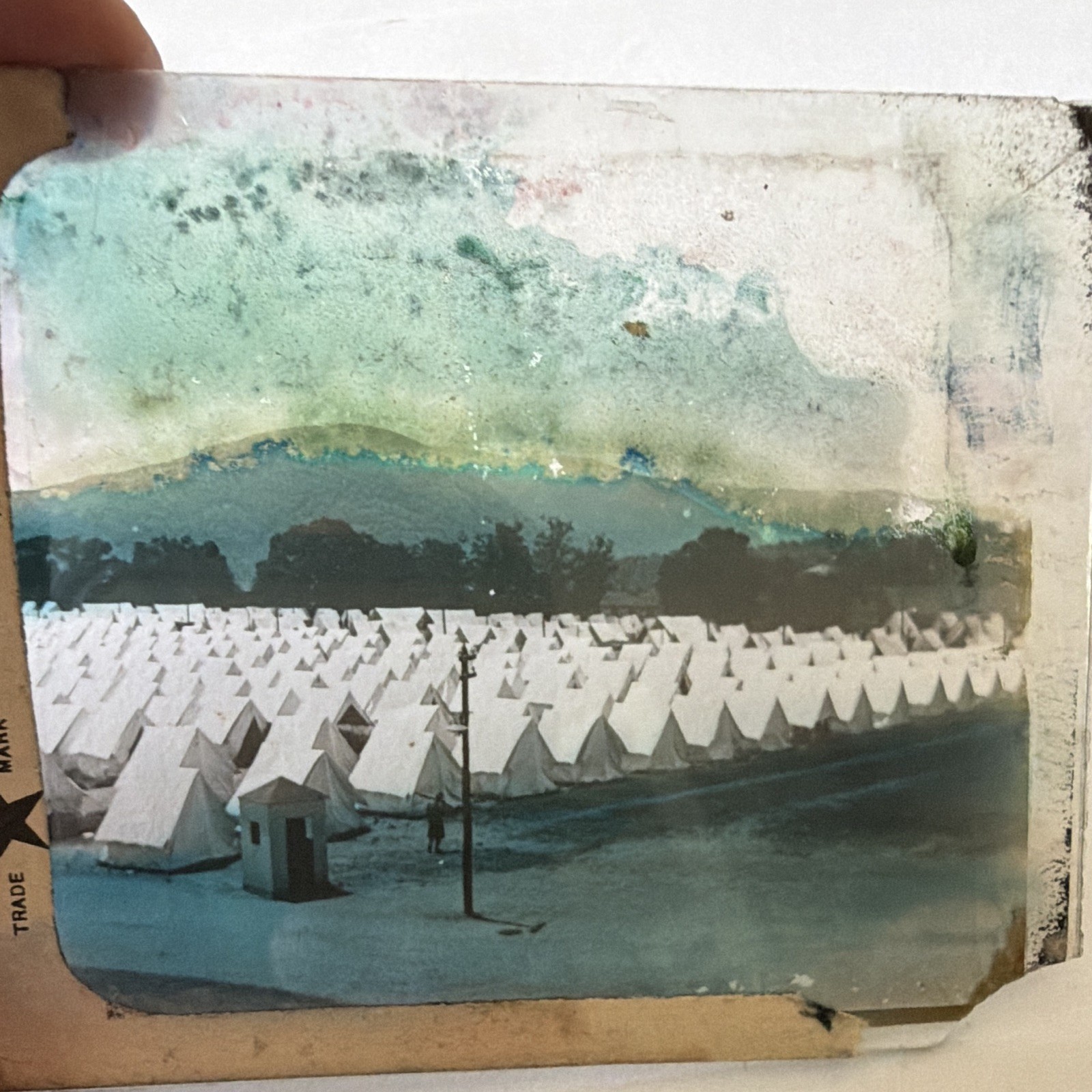 DeWitt Wheeler Magic Lantern Slide Large Tent Camp