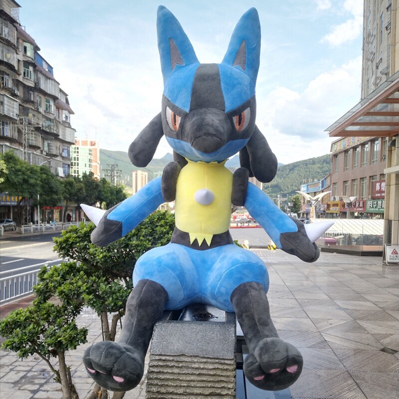 Game Lucario Plush Doll Soft Stuffed Pillow Toy Cute Kid Animation Xmas Gift