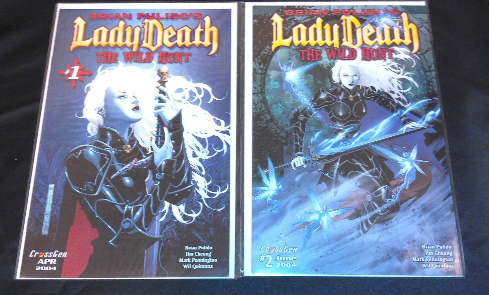 LOT 2 LADY DEATH THE WILD HUNT 1 & 2 SET – SEXY BAD GIRL – VF/NM 9.0