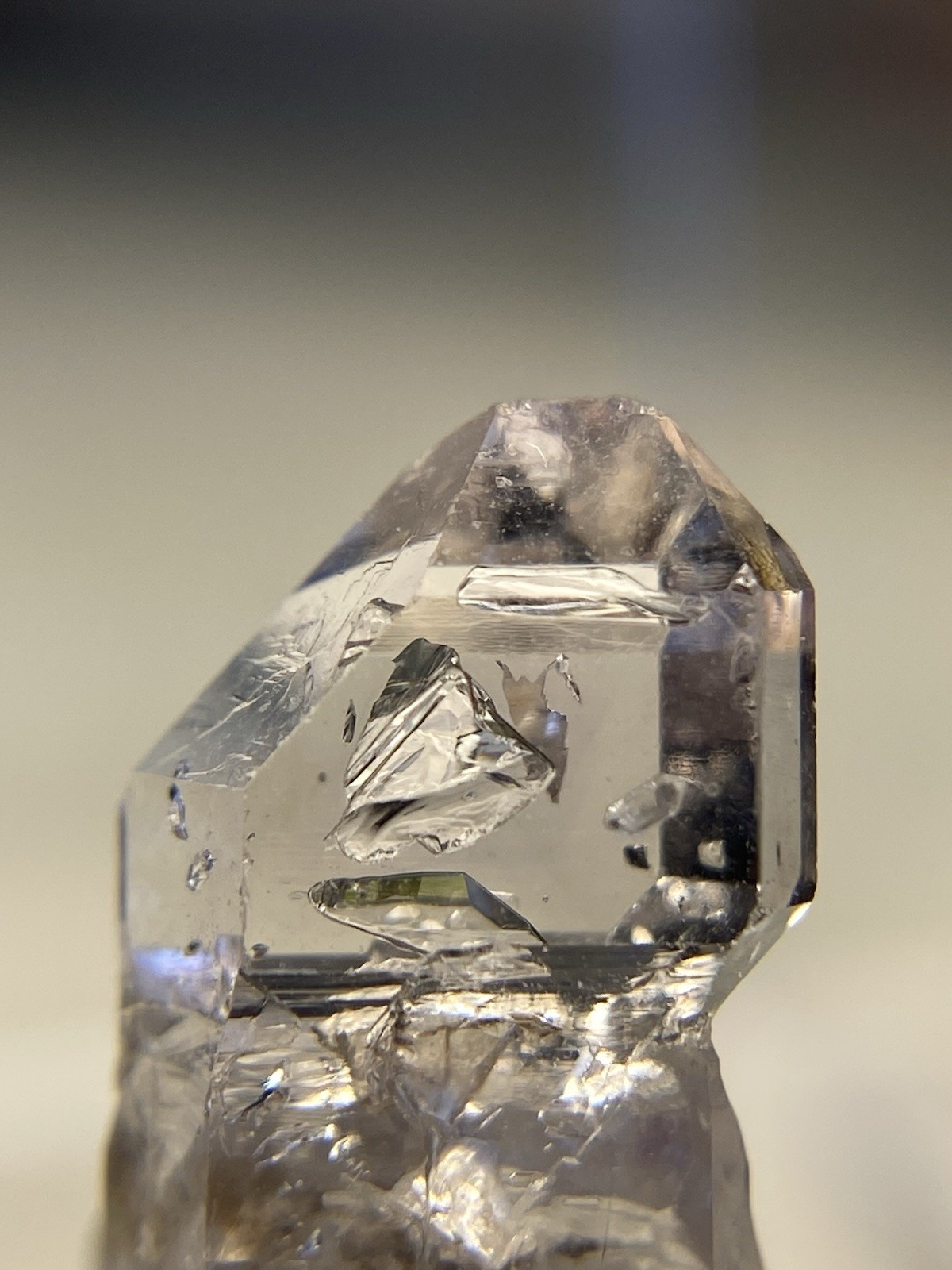 Natural Clear Scepter Quartz – Scepter Hill, Arizona – Perky Box Display