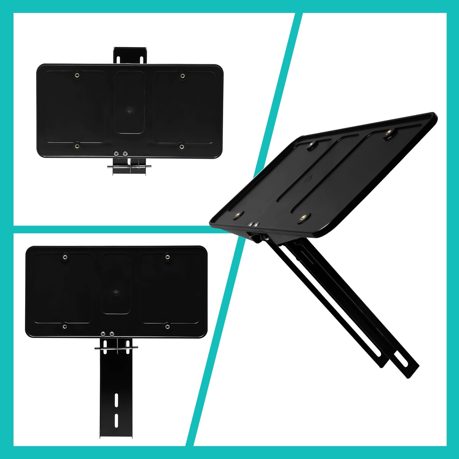 Universal US Flip-Up Front License Plate Frame, License Bracket Holder for Di…