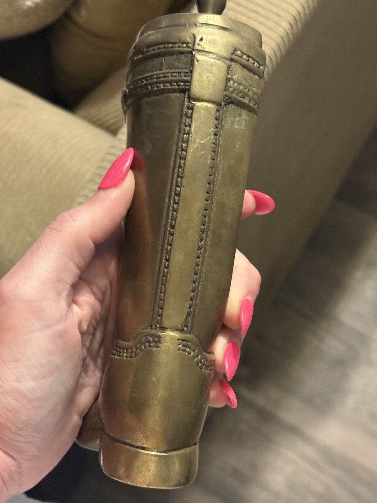 Vintage Ralph Lauren Style Solid Brass Riding Boots Bookend