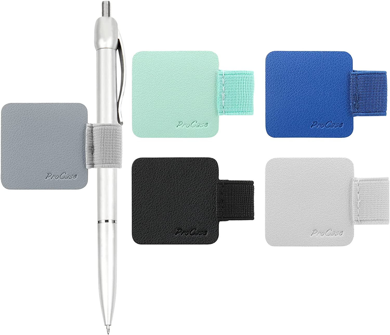 5 Pack Pen Loop Holders for Notebooks & Tablets – Self Adhesive, Assorted Colors