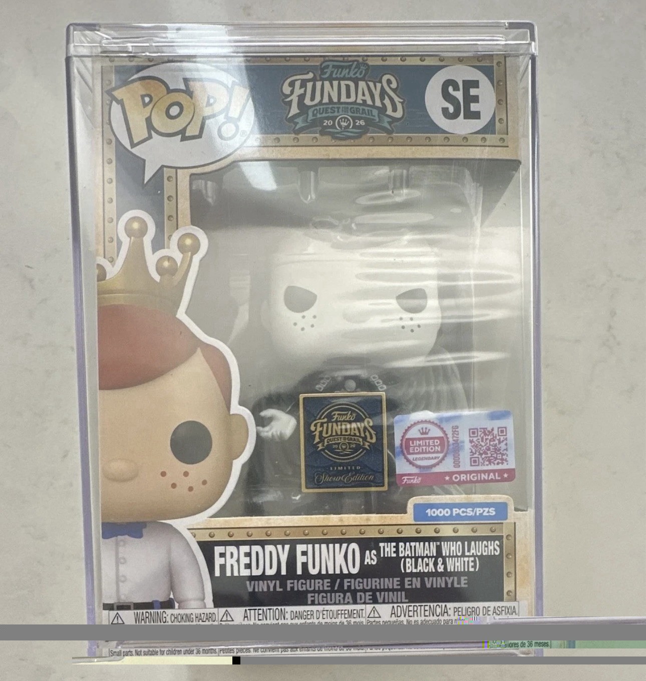 Funko Fundays 2026 Freddy as The Batman Who Laughs Black & White Pop LE 1000 NEW