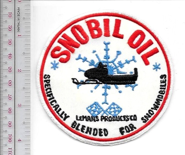 Snowmobile Oil & Lubricants Lemans Snobil Snowmobile Racing Oil Promo Patch