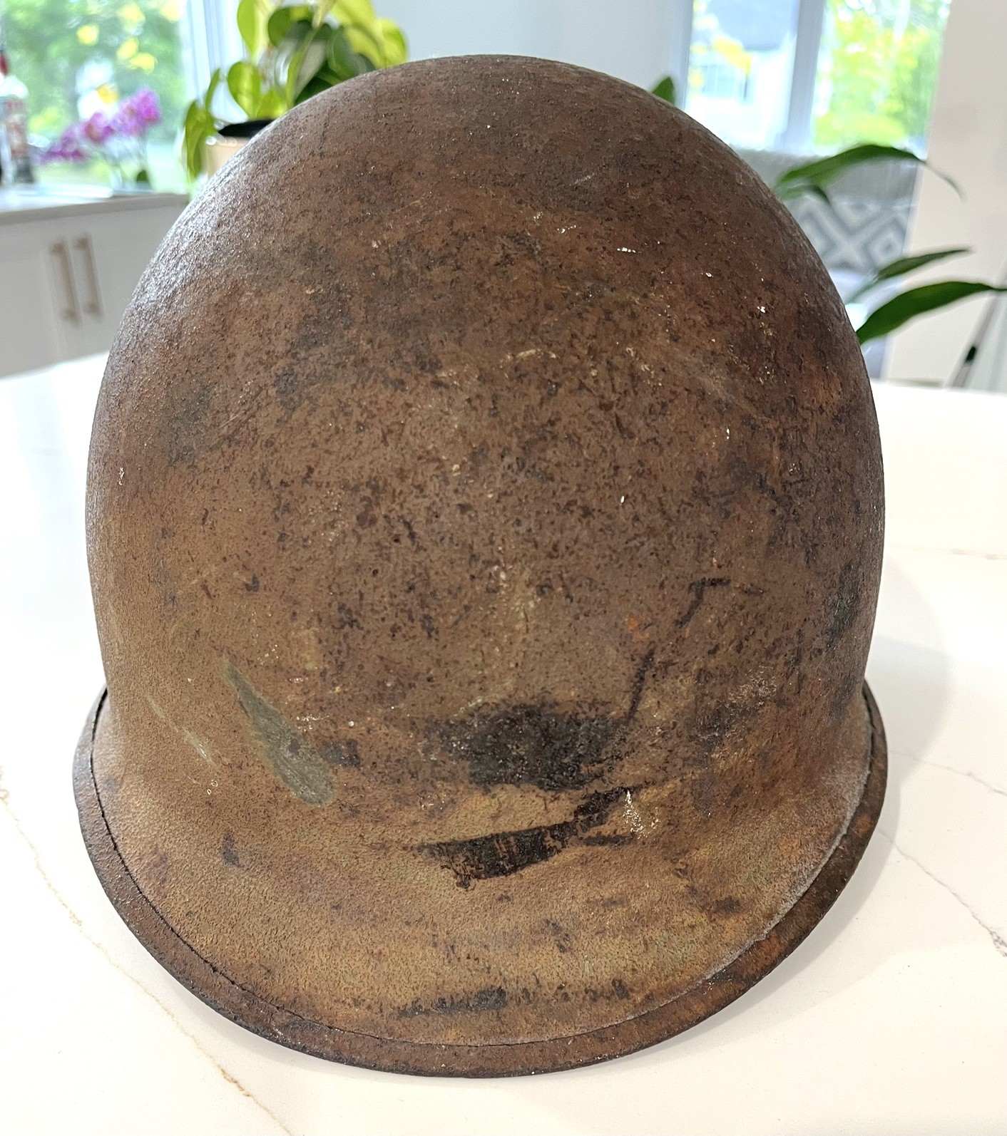 Geniune WWII U.S STEEL M1 Helmet Korean War Cold War Wars Helmets 1941-1944