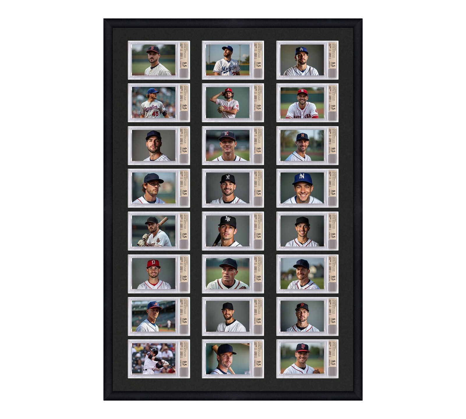 BGS Graded Card Frame Display Holds 24 Slabs, UV Protection (optional) TCG MTG