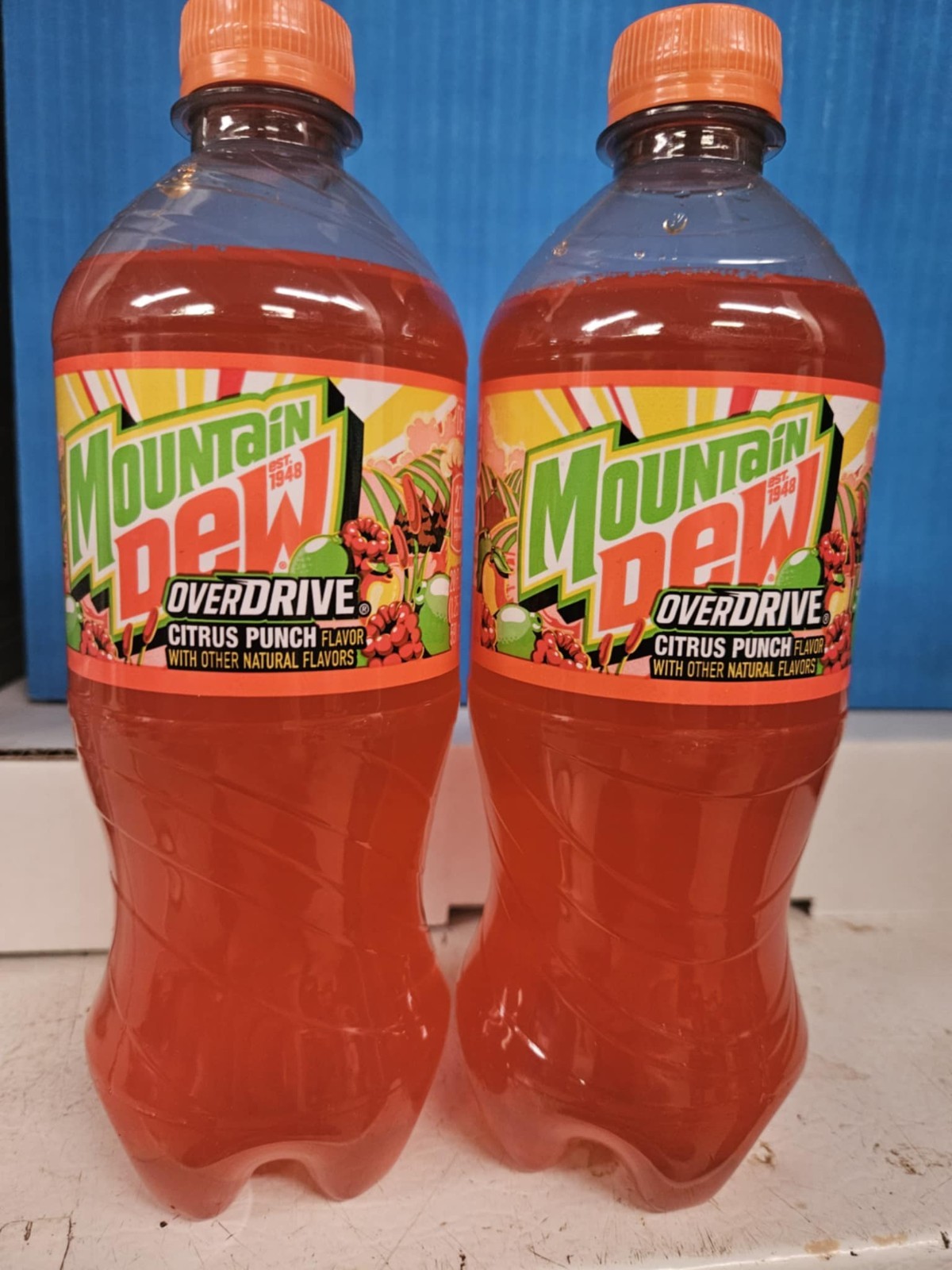 2 MountainDew Overdrive 20oz – CASEYS EXCLUSIVE – DISCONTINUED – BB 2/2026 – NEW