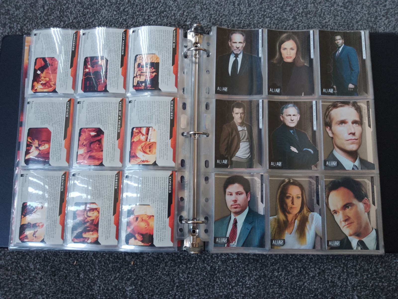 Alias Season 1 Inkworks 2002 Mini Master Set in Binder*read* Jennifer Garner