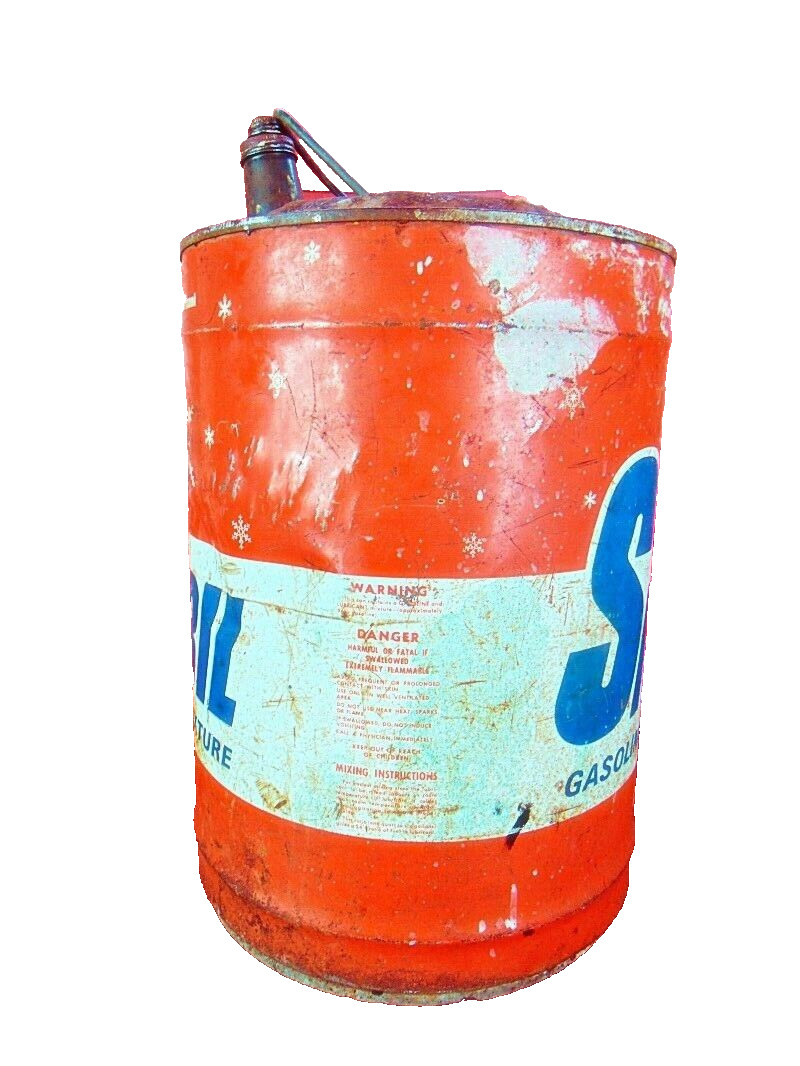Vintage Snobil LeMans Gas Oil Mixture 6 Gal Can Tin Service Station/Garage/Shop