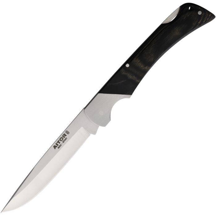 Aitor Command Folding Knife 4.25″ Stainless Blade Black Stamina Wood Handle