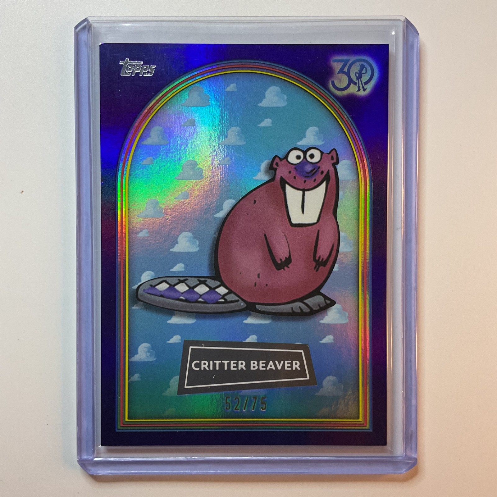 2025 Topps Toy Story Critter Beaver Purple Foil 52/75