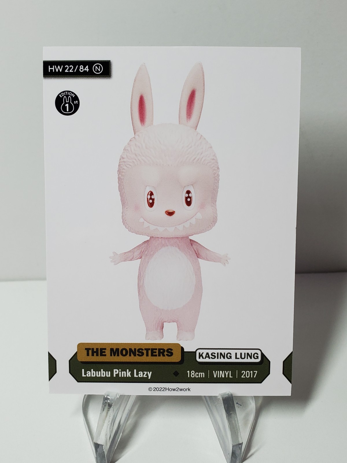 🔥2022 How2Work THE MONSTERS Series #1 CARD! “LABUBU PINK LAZY” 22/84 N🔥