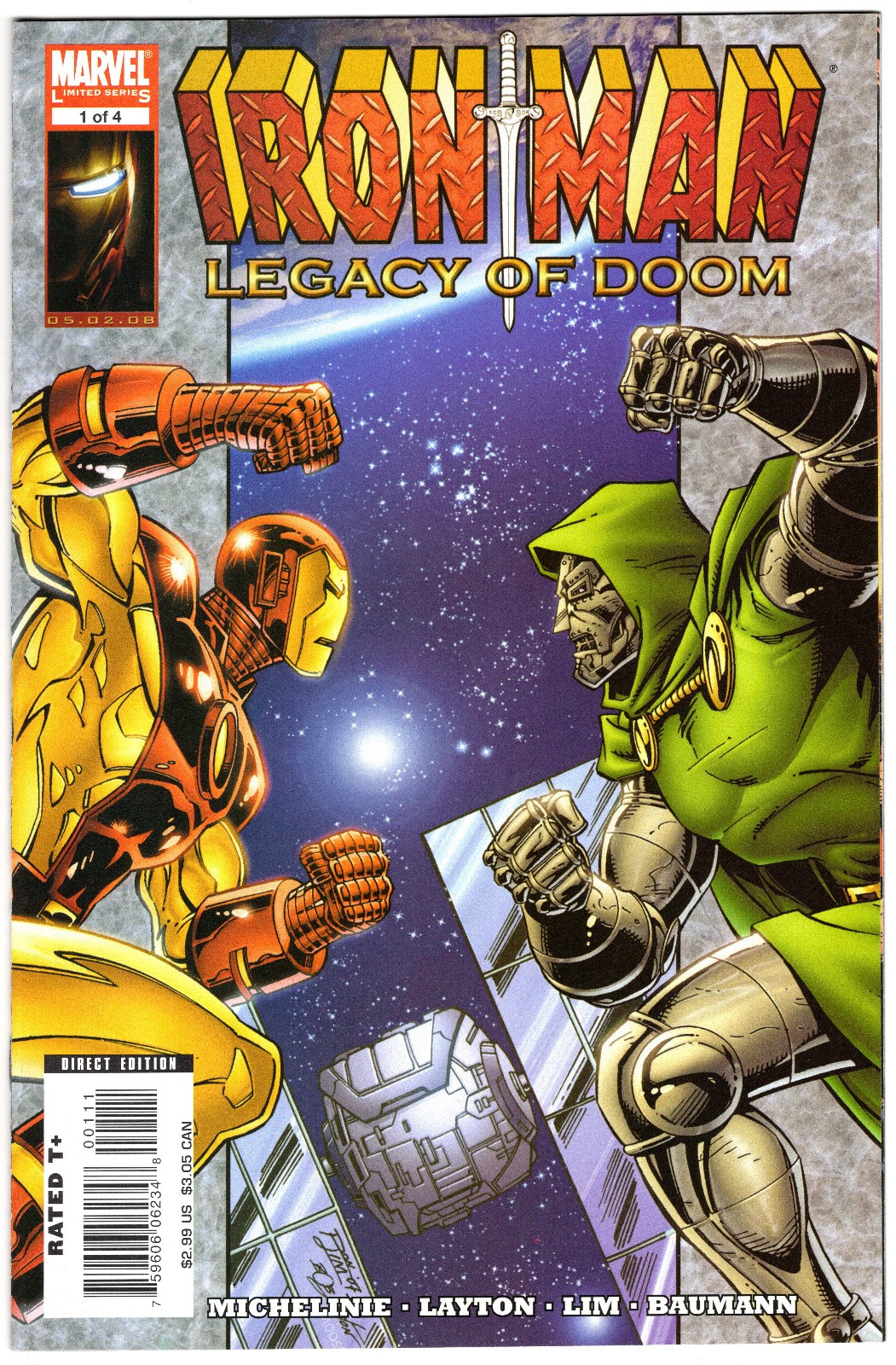IRON MAN: LEGACY OF DOOM #1 – RON LIM MAIN COVER A – 2008 – 1ST PRINTING – VF/NM