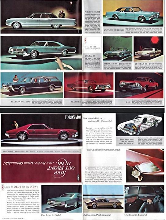 Vintage 1966 Oldsmobile Dealership Brochure Classic Car Advertising Automobile