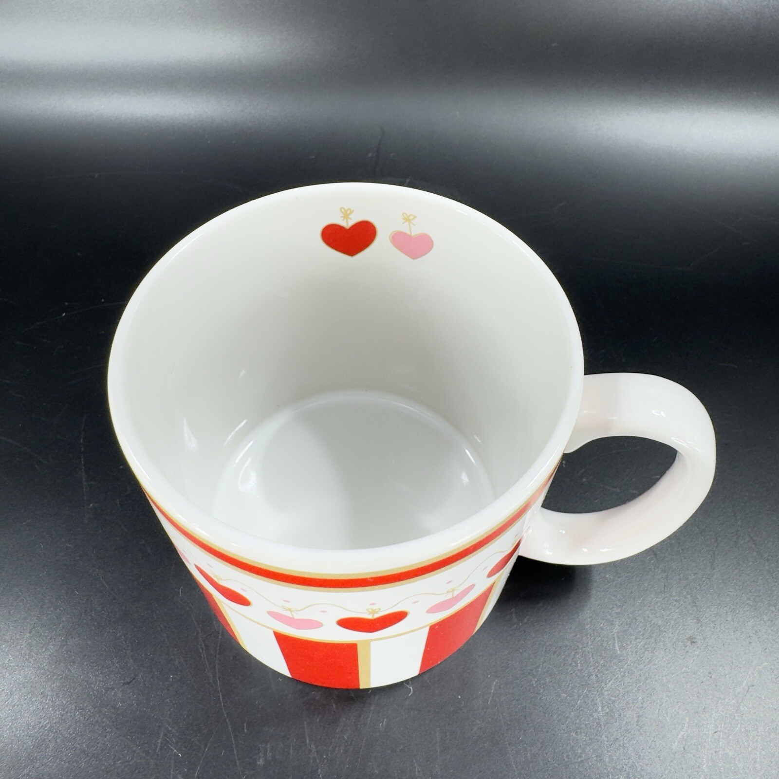 Flowers Inc Balloons Ceramic Coffee Mug Cup Red Pink Hearts Made Korea 2 Mugs