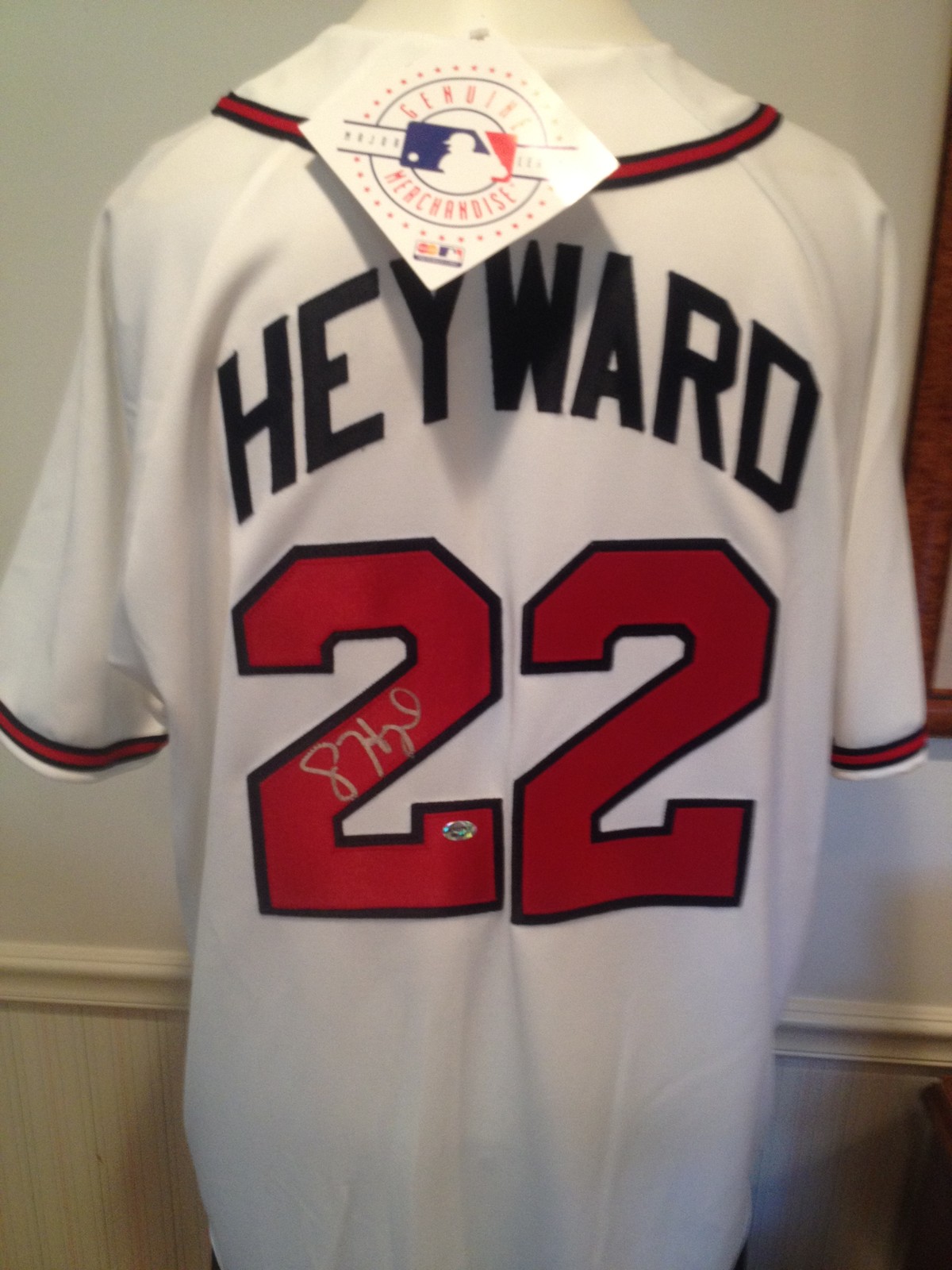 Jason Heyward Autograph Atlanta Braves Jersey Majestic COA RADTKE MLB Auto NWT