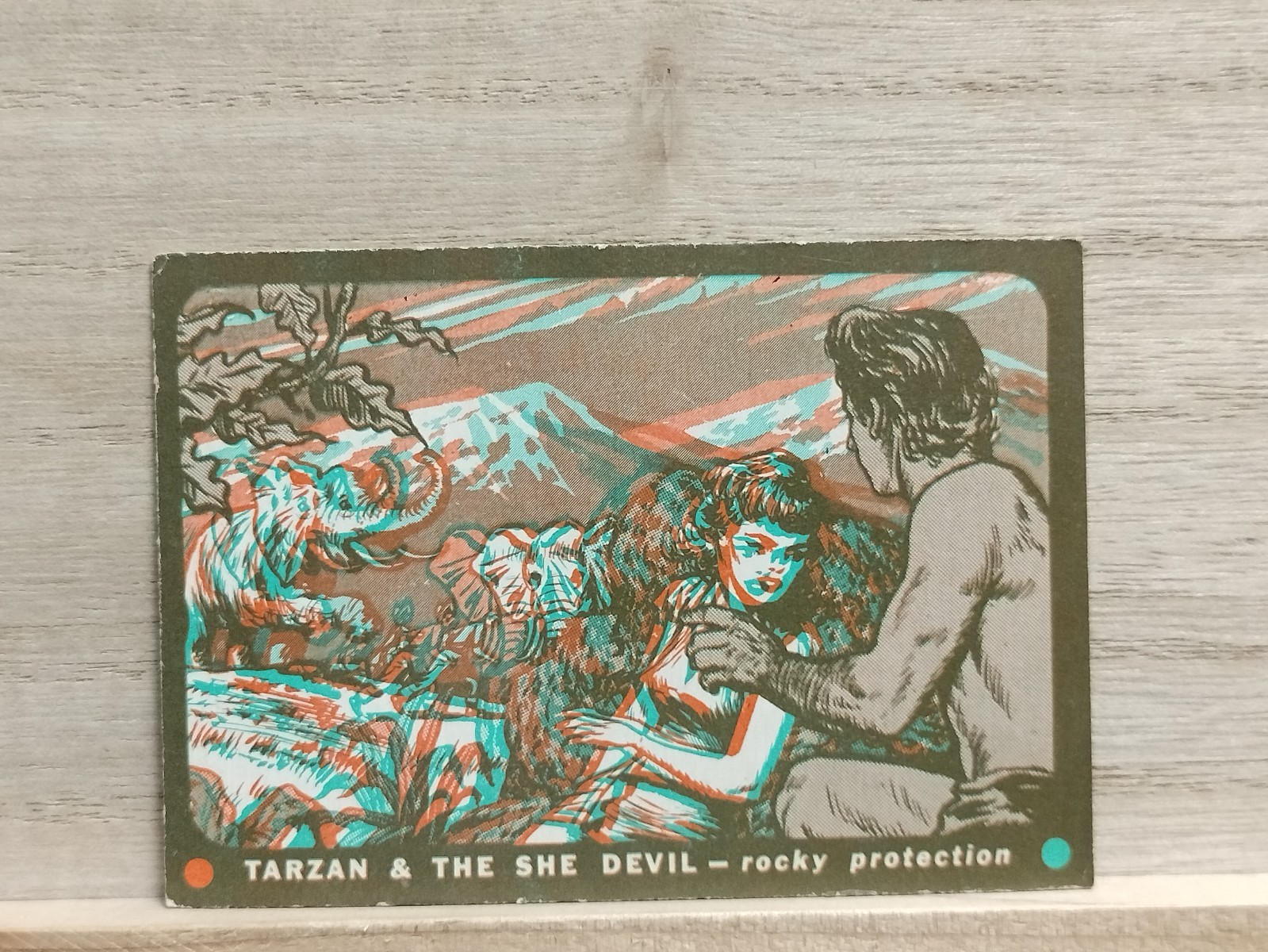 1953 Tarzan & the She Devil Scene 58 “Rocky Protection” Topps Card