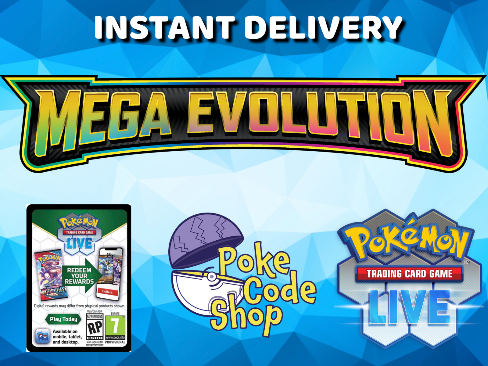 100 x MEGA EVOLUTION Live Pokemon Booster Codes Online INSTANT QR EMAIL
