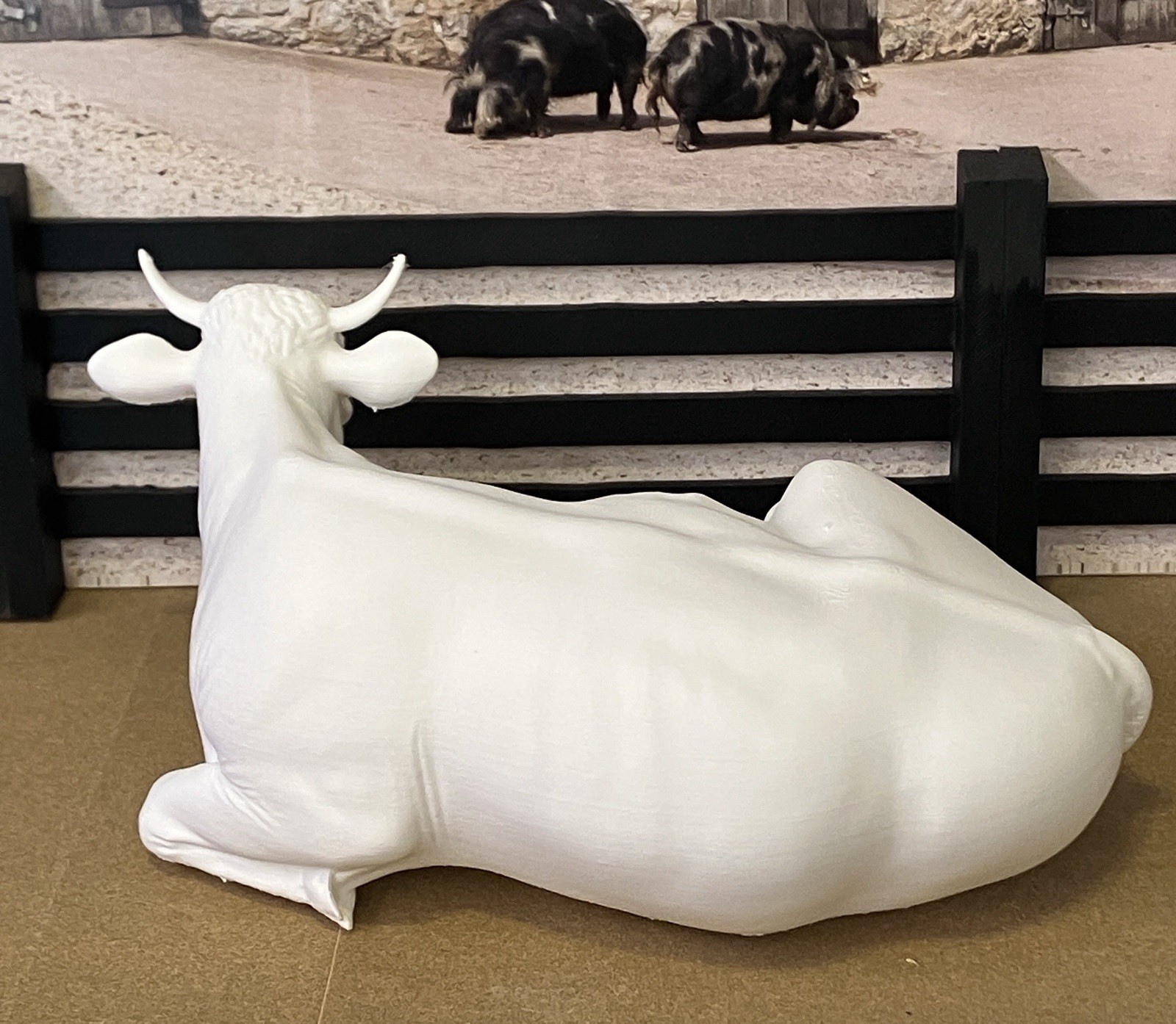 1:9 Traditional Lying Down Model Cow Heifer 3D Print For Breyer Horses Cattle