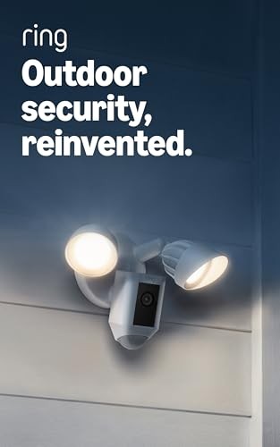Ring Floodlight Cam Wired Plus, Outdoor home or business security with motion-ac