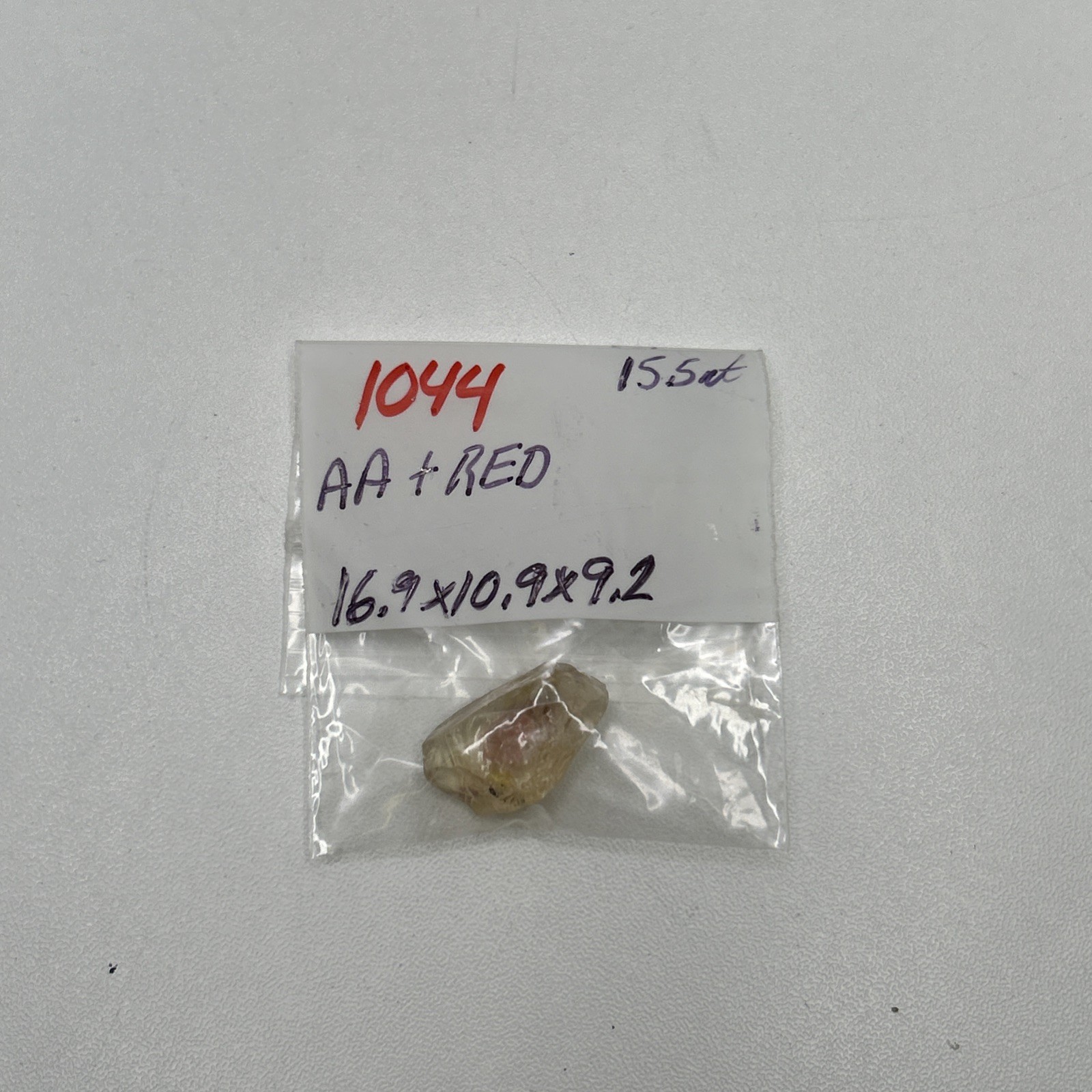 AA Dichroic Bi-Color Sunstone Rough 15.5 Ct, 16.9×10.9×9.2mm