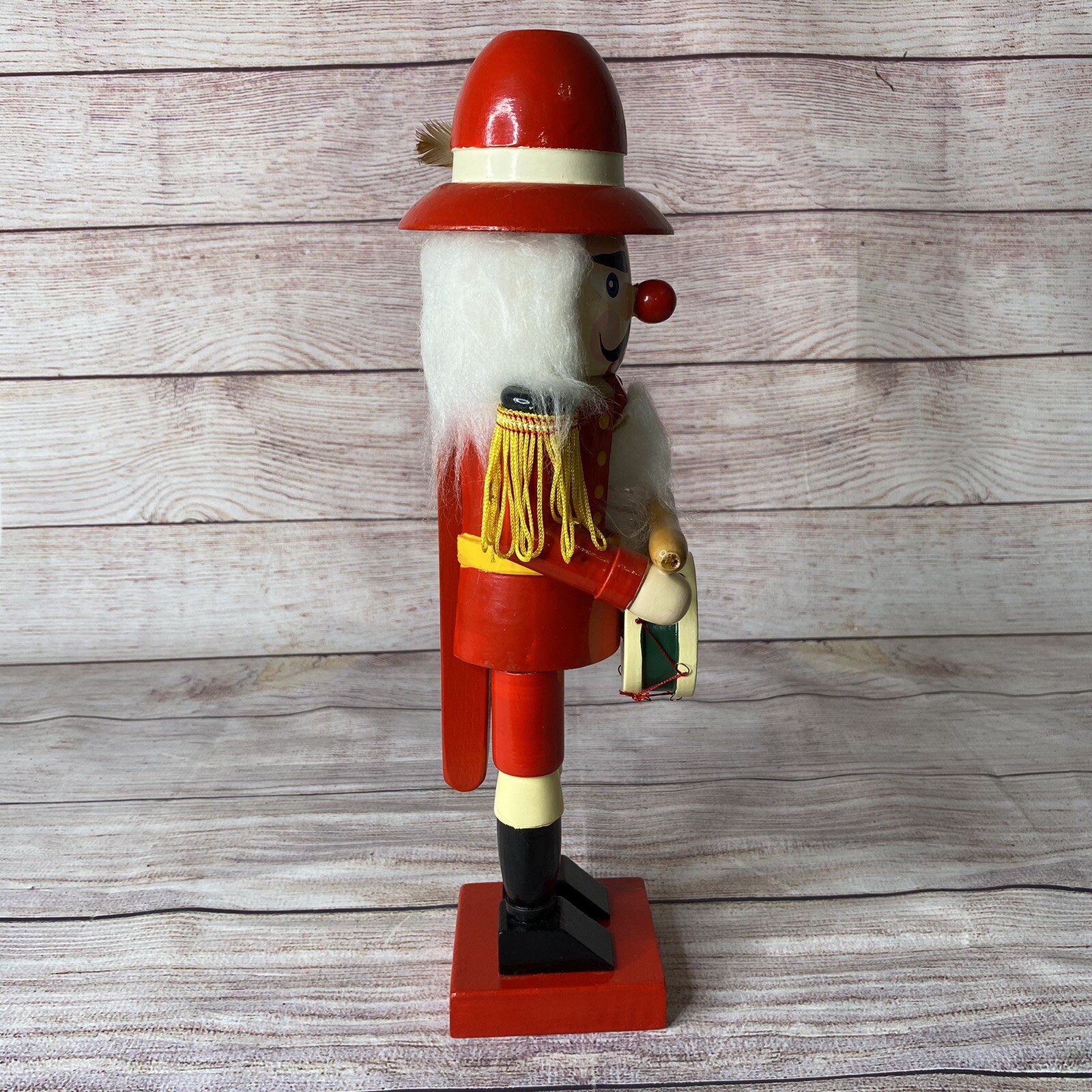 Nutcracker Drummer Soldier 14″ Tall Wood Christmas Decor