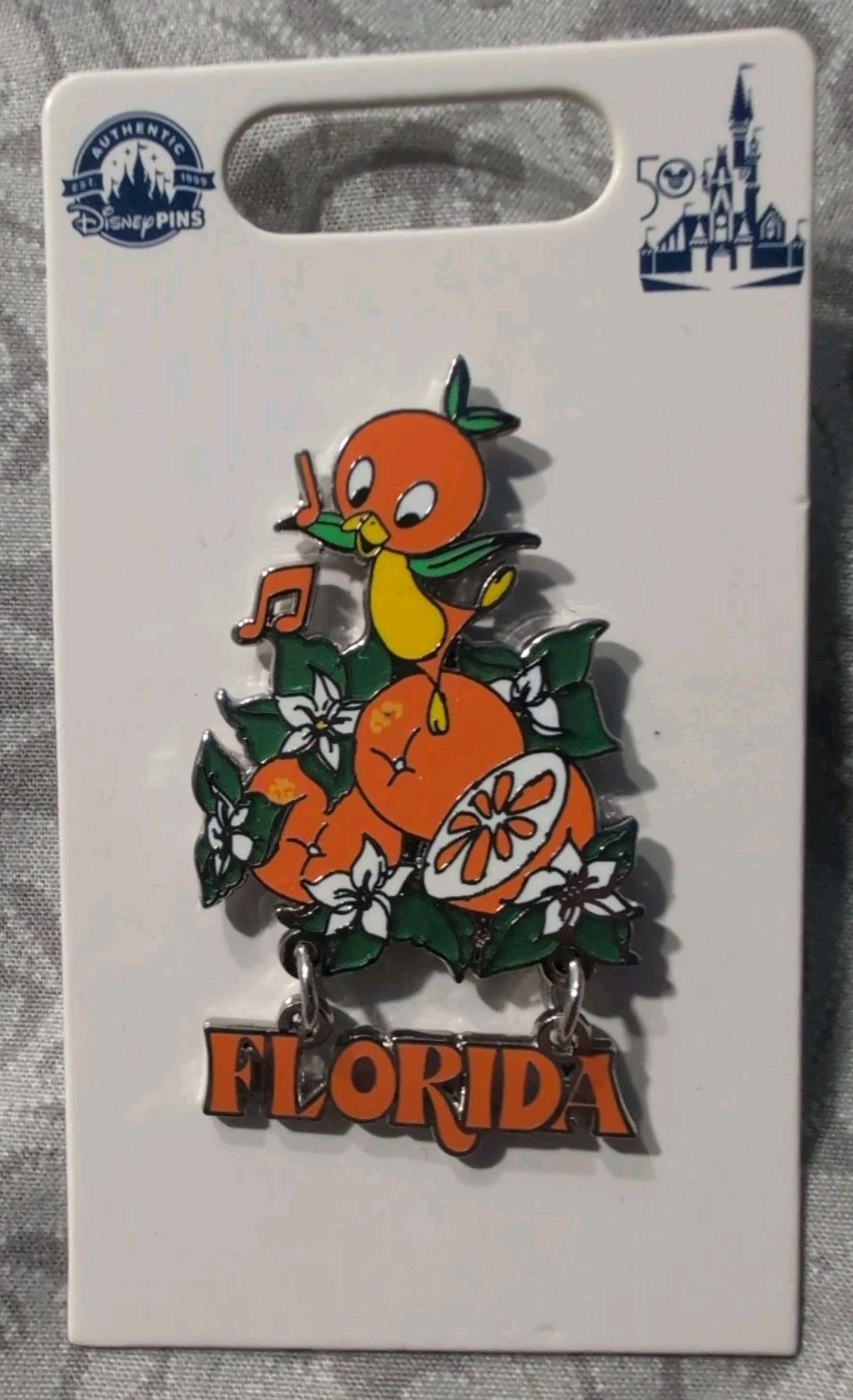 Walt Disney World 50th Vault Collection Florida Orange Bird Pin New NoC!!!