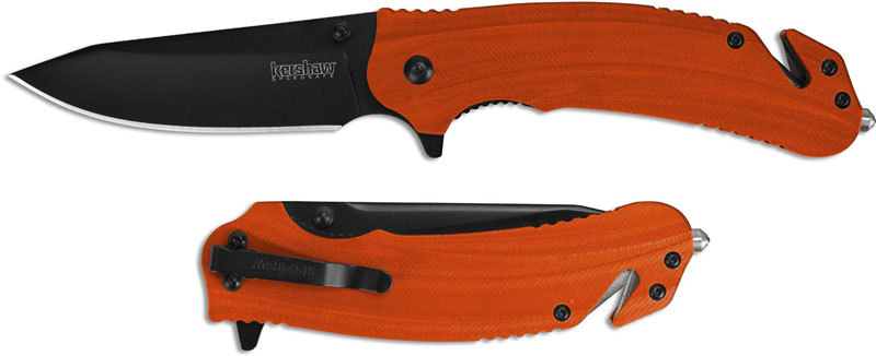 Kershaw 8650 Barricade 3.5″ 8Cr13MoV Stainless Steel Blade & Orange GFN Handle