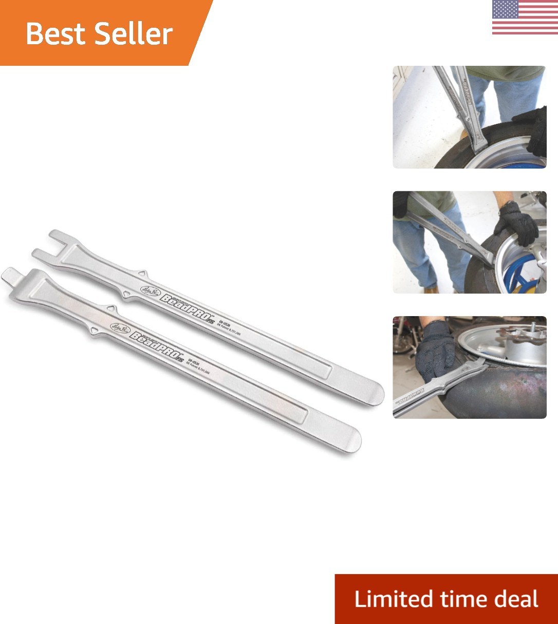 BeadPro Professional Tire Bead Breaker & Spoon Tool Set – Chrome Vanadium Steel