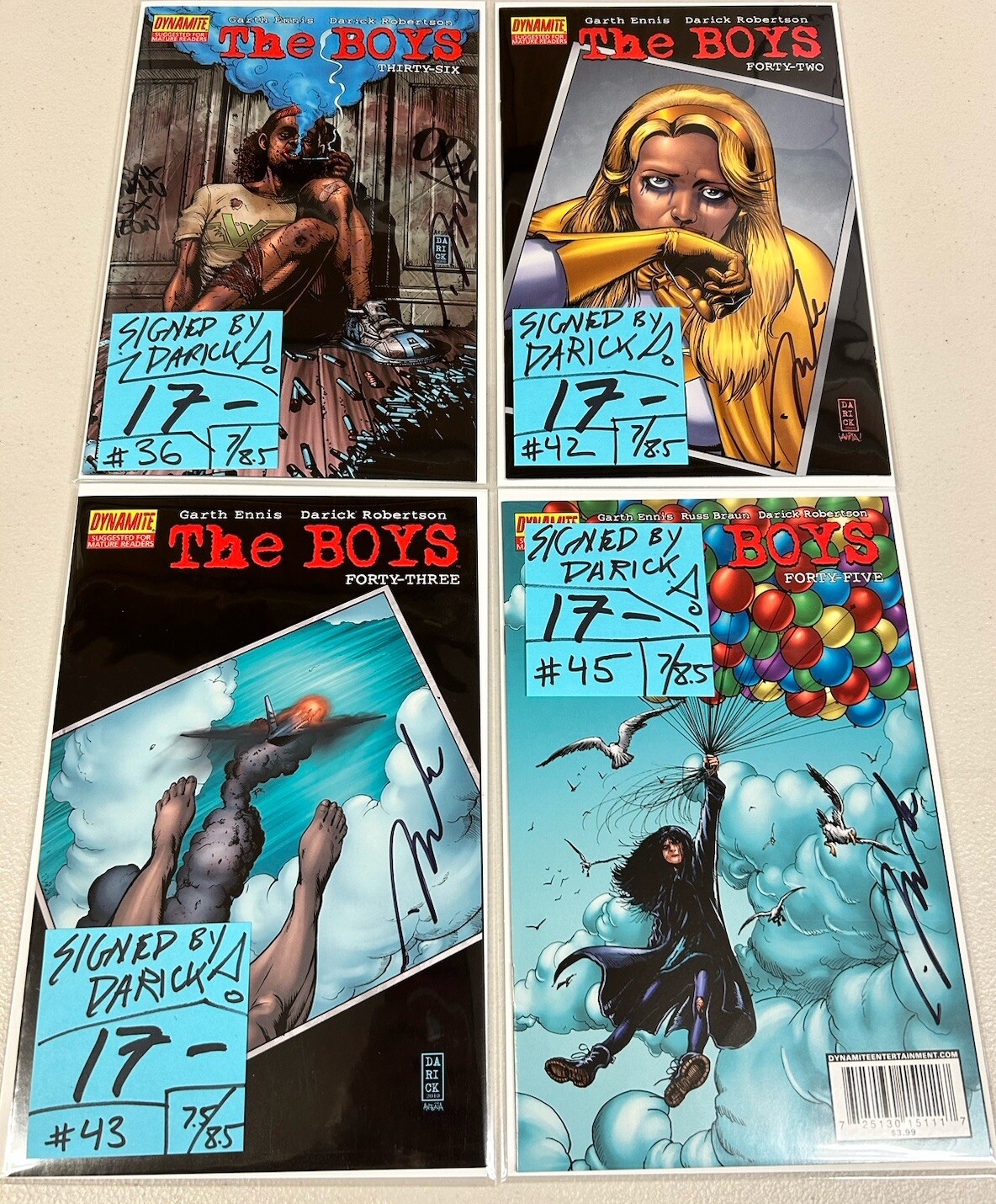 The BOYS – SIGNED Comic Books – AMAZON PRIME – HOMELANDER – Darick Robertson WOW