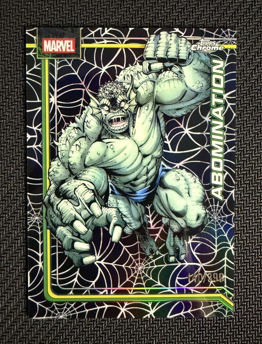2026 Topps Chrome Marvel #001 Abomination Spider Web Refractor /399
