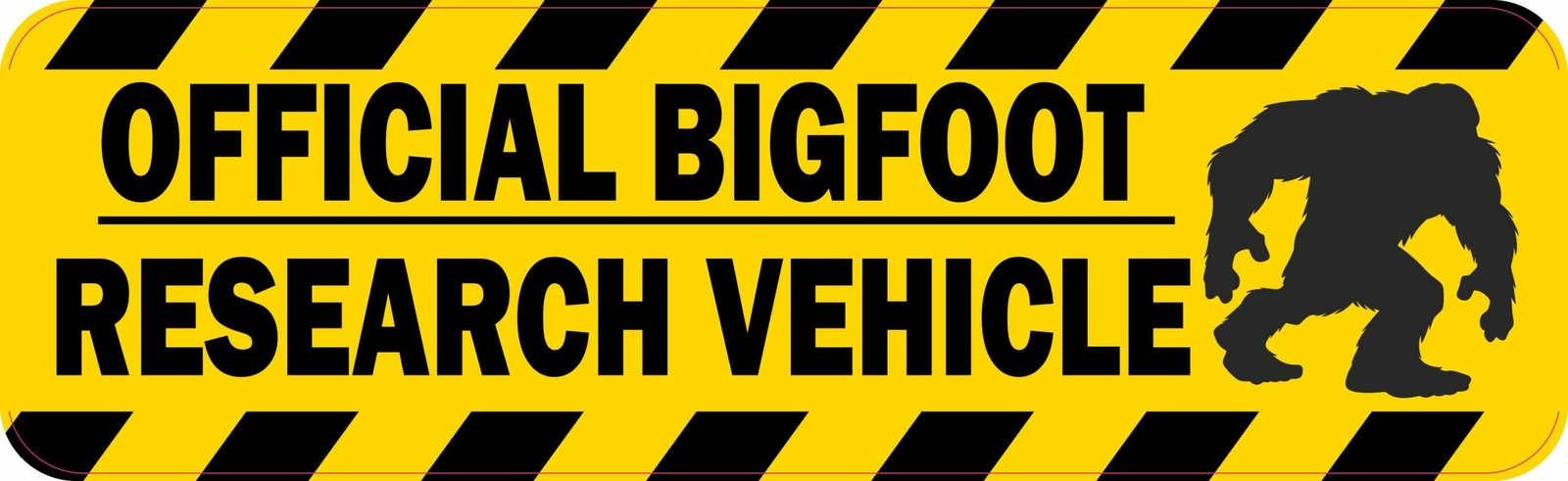 10in x 3in Official Bigfoot Research Vehicle Vinyl Sticker Car Bumper Decal