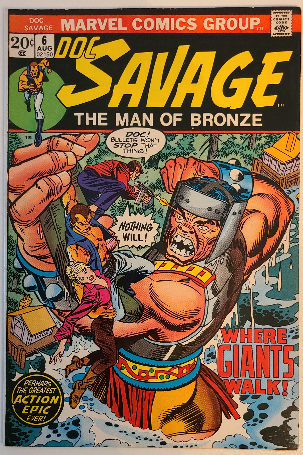 Marvel DOC SAVAGE #6 (Aug 1973) Gil Kane Gardner Fox Ross Andru Frank Giacoia