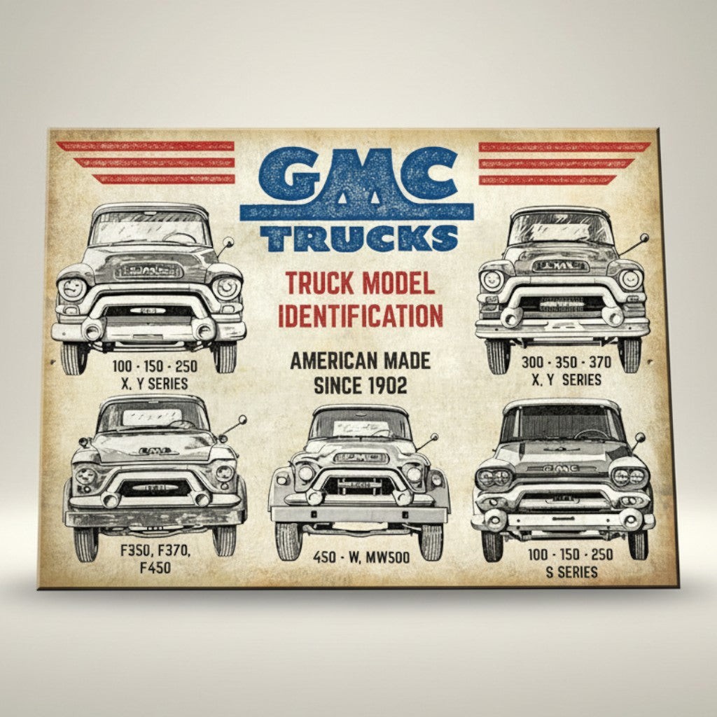 GMC Trucks Metal Sign