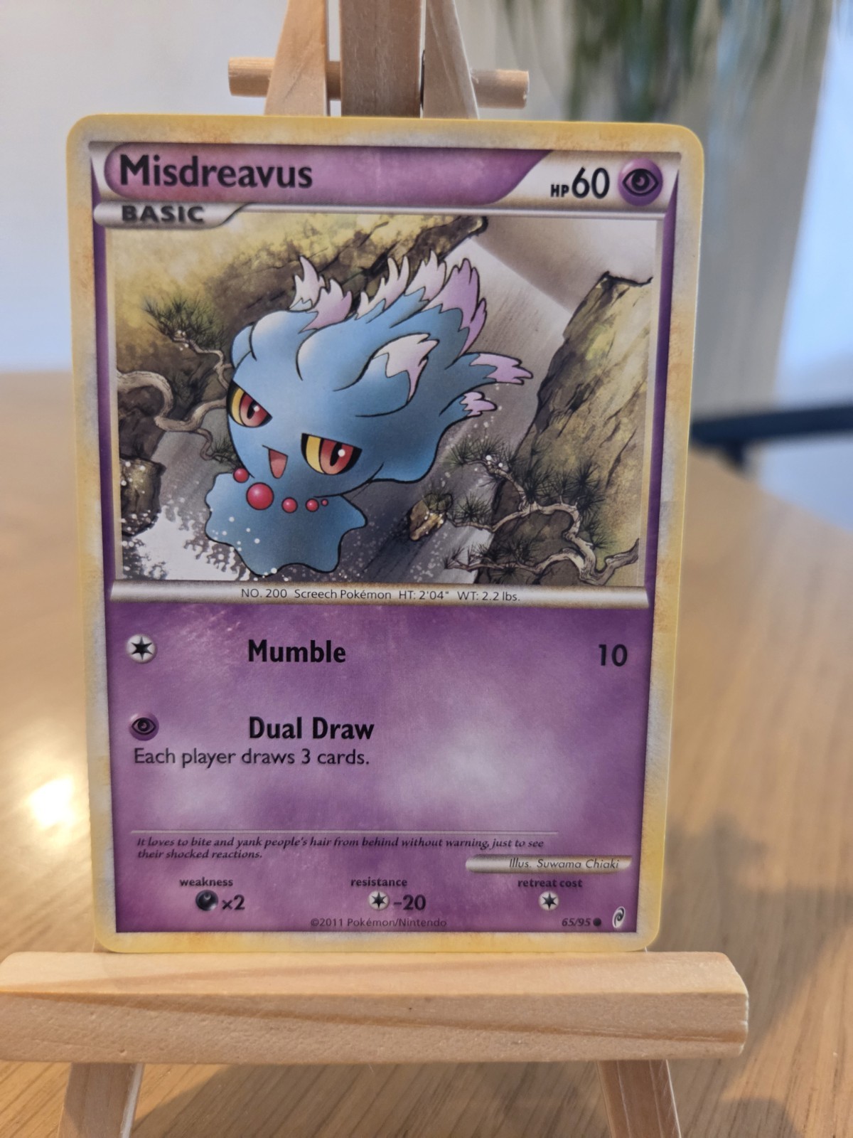 Pokemon Card Misdreavus 65/95 Call of Legends Common