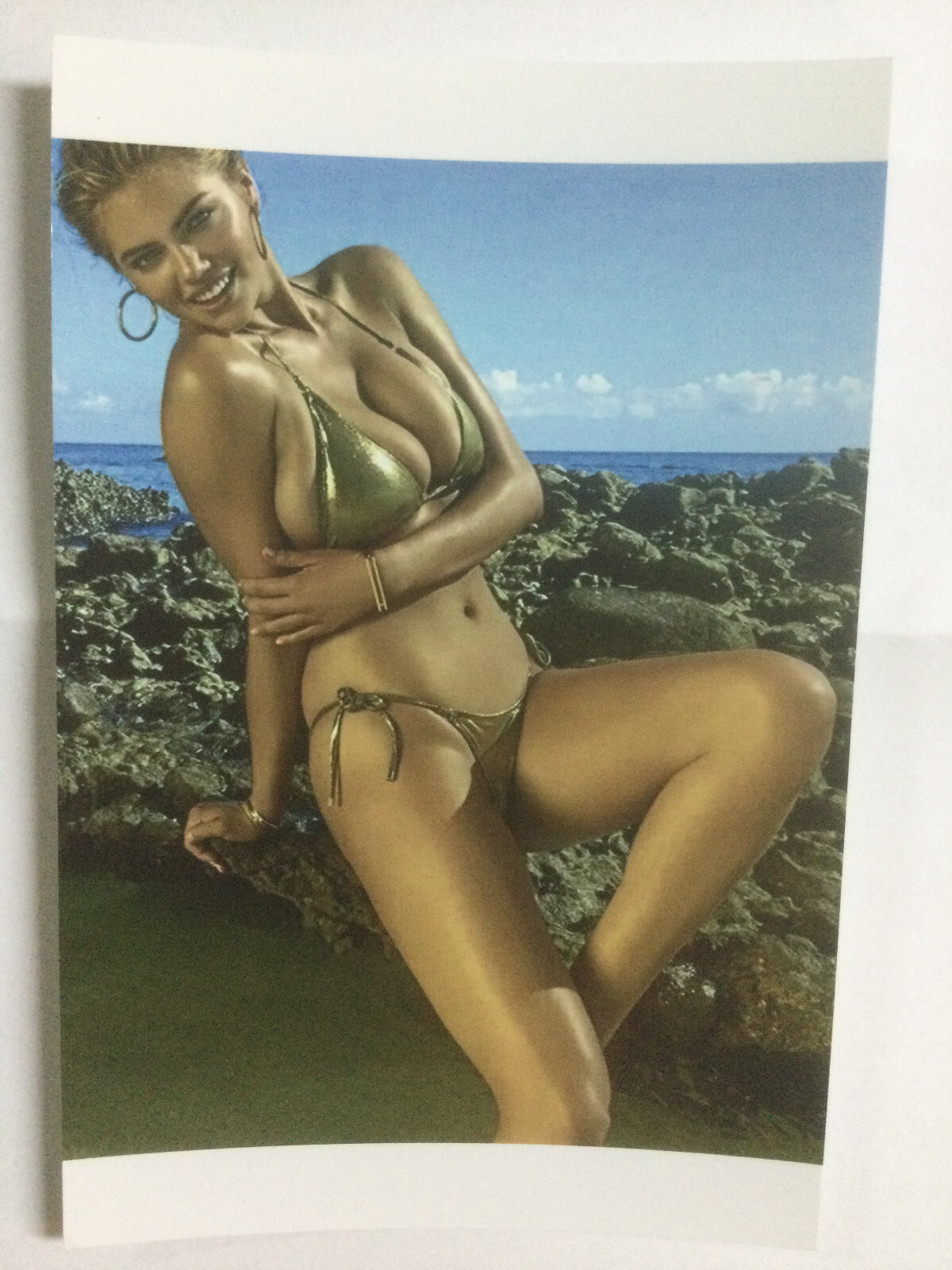 Beautiful Kate Upton Hot Bikini Cleavage 4×6 photograph SEXY HOT! FREE SHIPPING