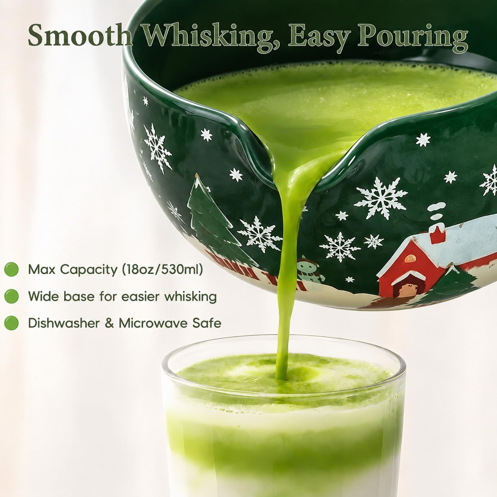 Matcha Whisk Set, Ceramic Set Includes Bowl Normal, Christmas