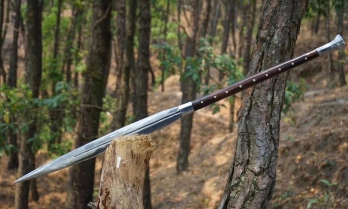 36” Handmade Survival Viking Spear | Carbon Steel Blade | Hunting Camping Spear