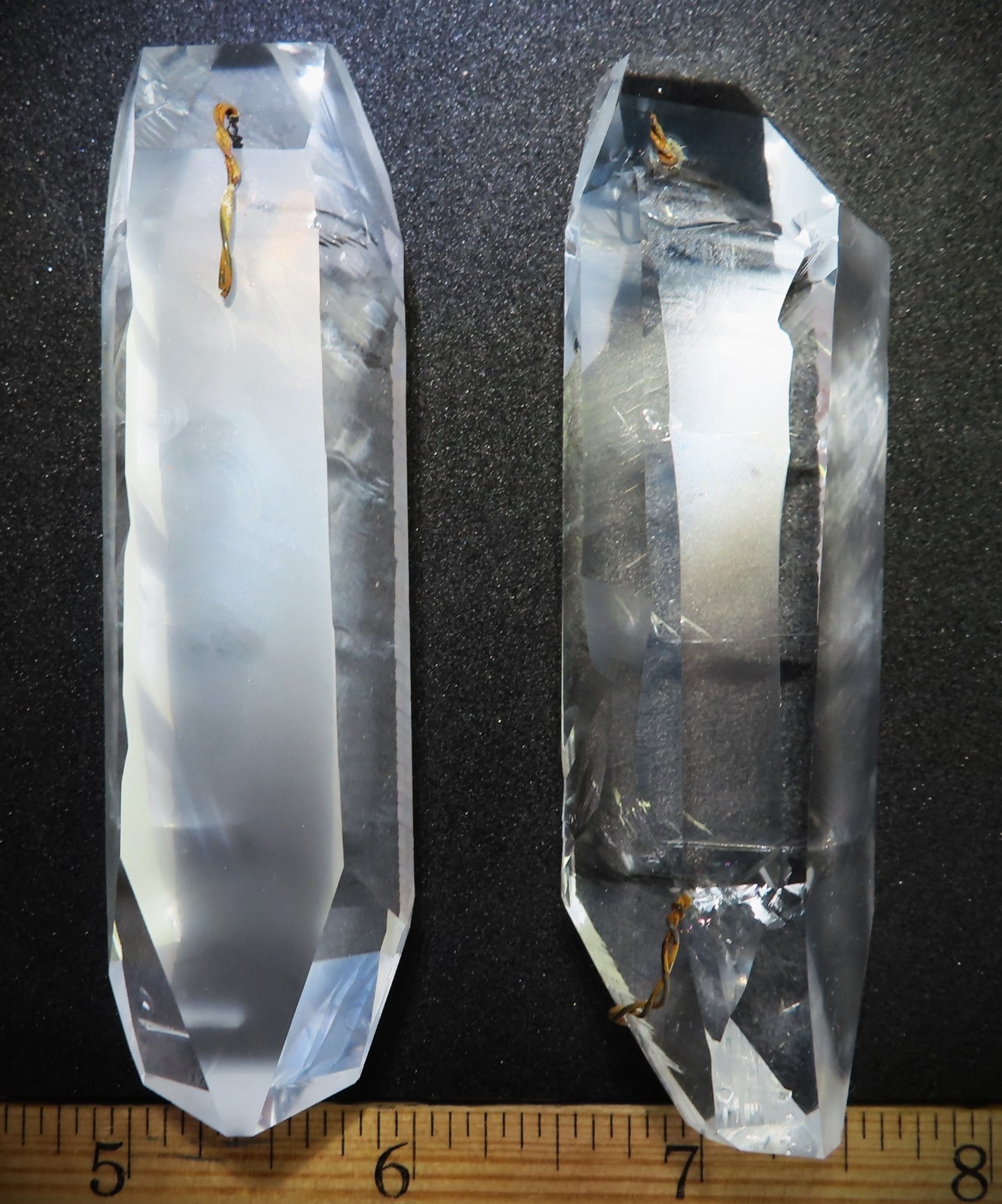 QUARTZ CRYSTAL DOUBLE TERMINATED WITH ARTIFICIAL ENHYDROS LAB GROWN IN CLEVELAND