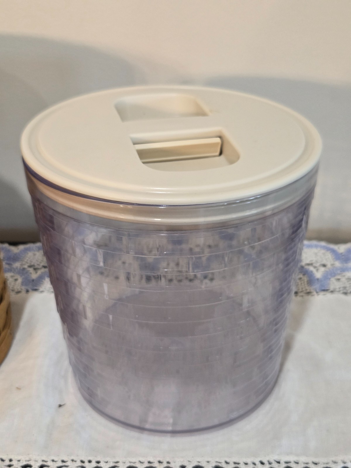 2004 Longaberger Medium “COFFEE” Canister Set Basket Lid Canister Lid