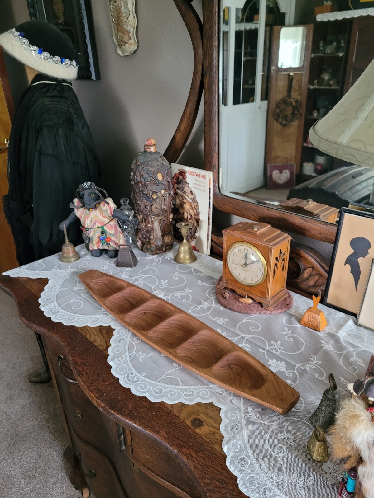 Mid-Century TEAKWOOD Elongated – Divided Into Six Sections Serving Tray