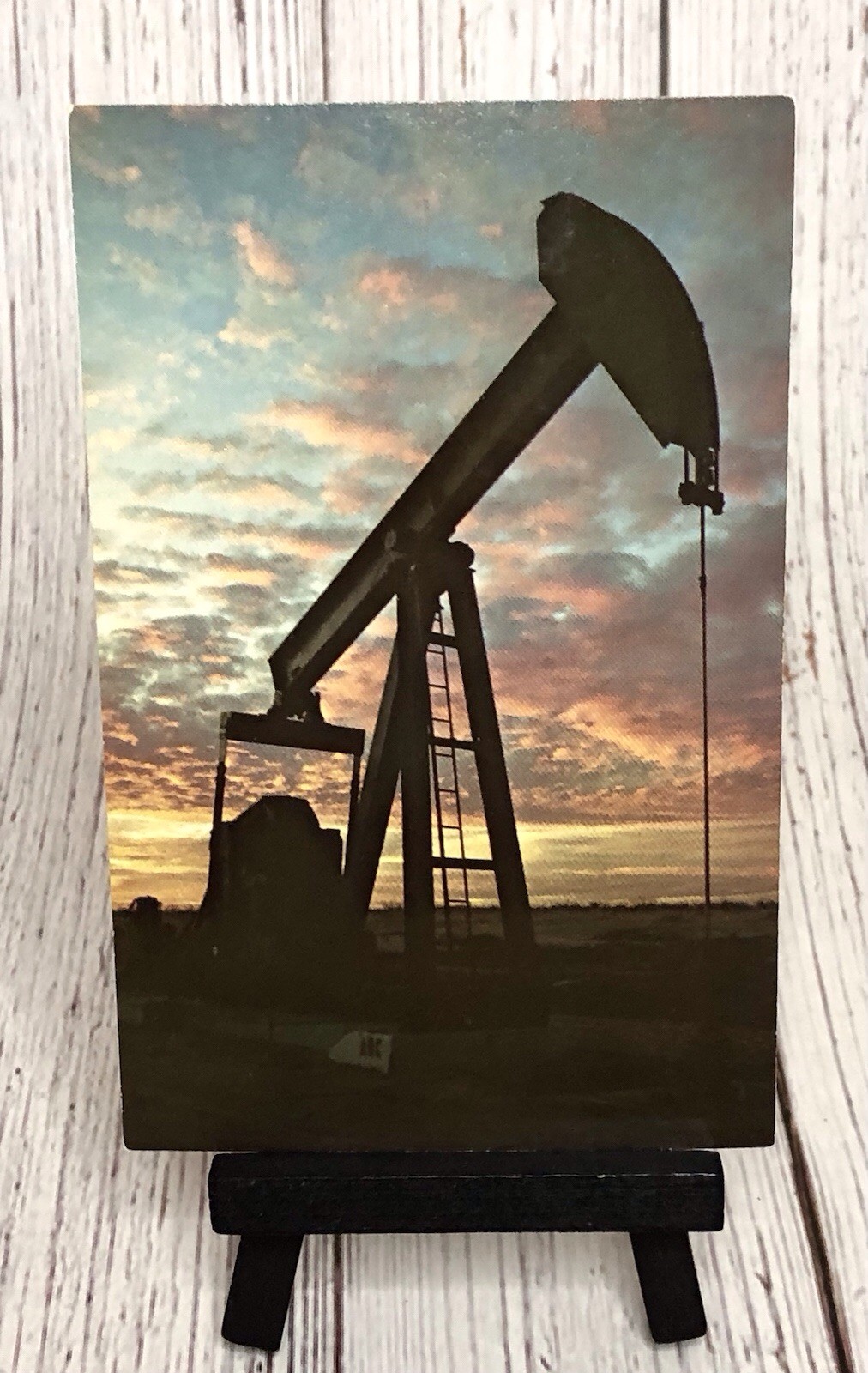 Oil Pump Jack At Sunset New Mexico And Texas Postcard