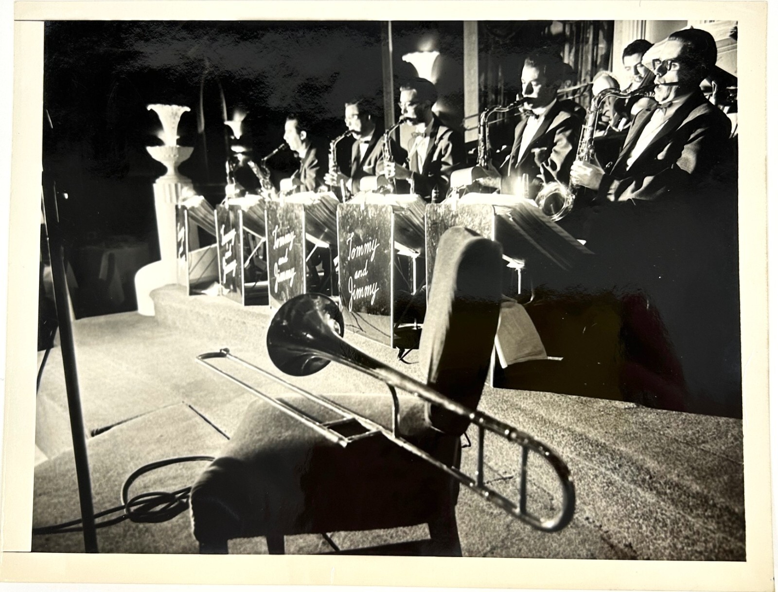 1956 Type-1 Original TOMMY DORSEY BAND IN NY Photograph – 9.25″x 7″
