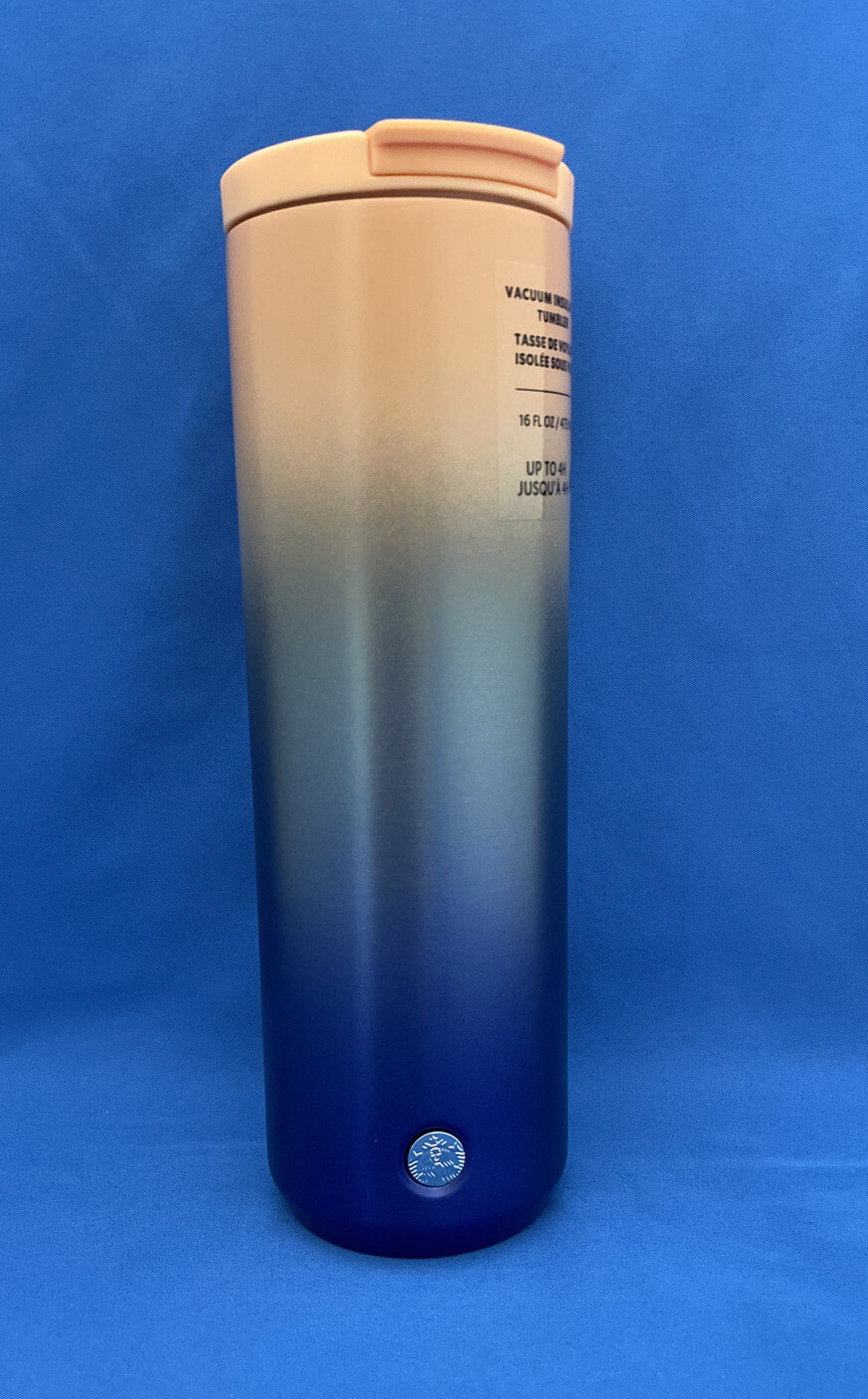Starbucks Gradient Blue To Light Orange Stainless Steel Tumbler 16 Oz 2020.