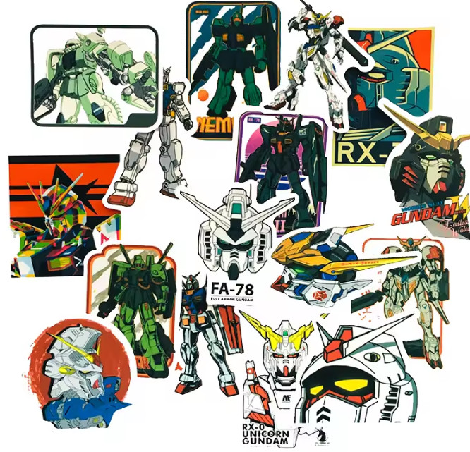 50pc Gundam Sticker Pack
