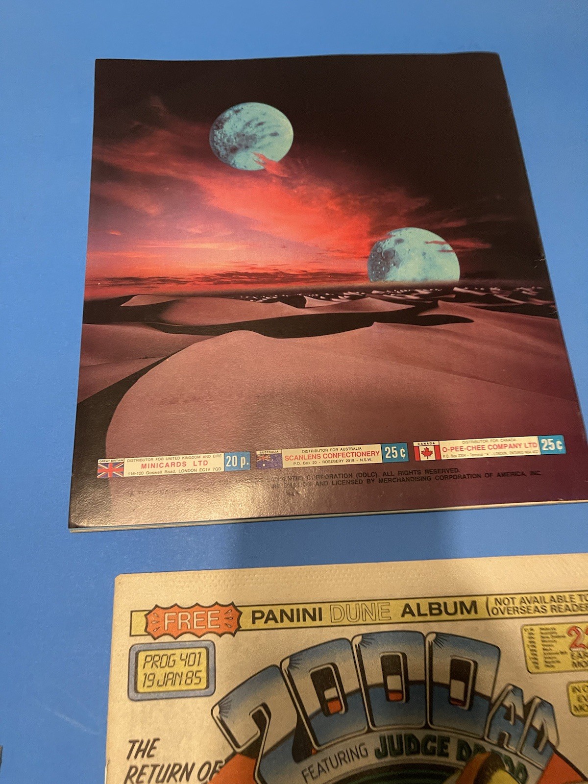 2000 AD/Judge Dredd David Lynch Dune Tie-in With Sticker Book And Stickers