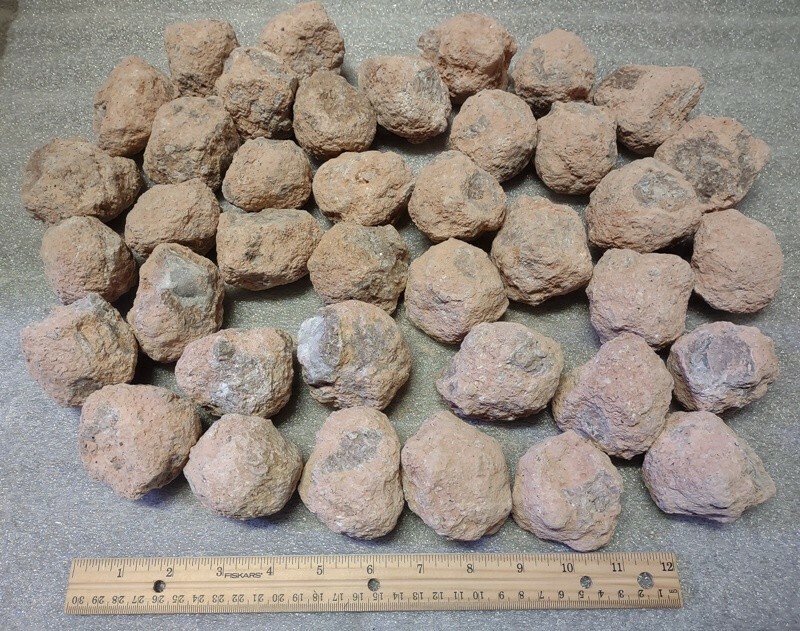 Bulk Wholesale 15 Lbs Mine Run Sonora Crystal Geodes & Nodules, 2-2.25″ Diameter