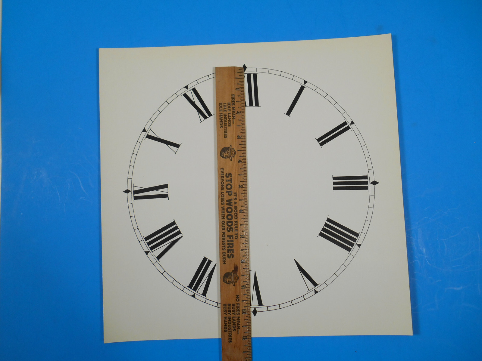 Replacement Clock Face Gloss White Paper Card Stock 9″ Roman