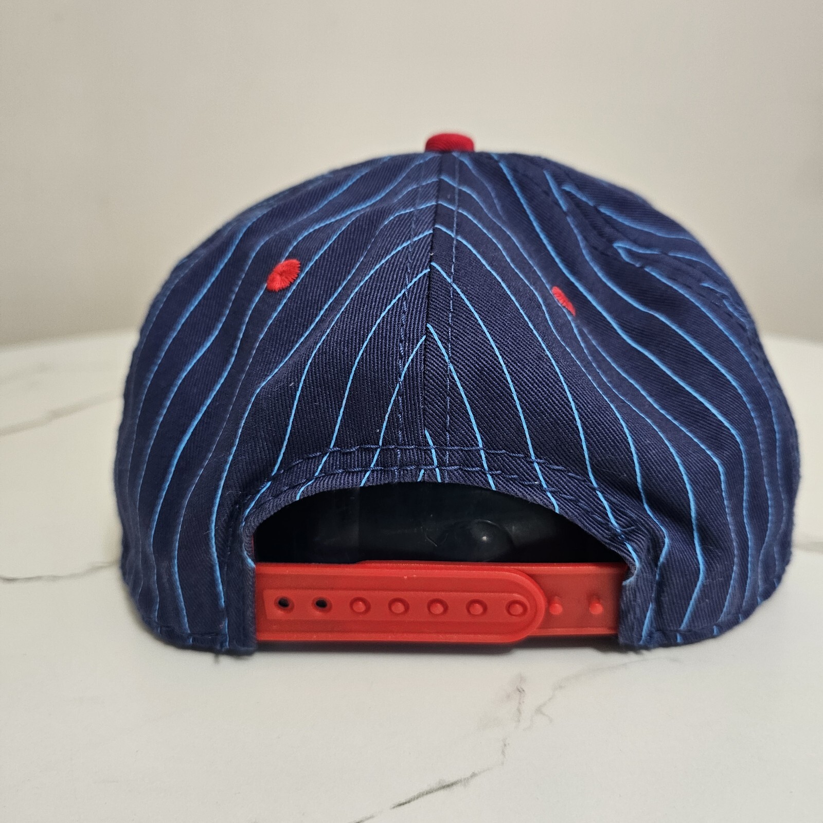 Superman Hat Cap DC Comics Six Flags Blue Hero Flat Brim Snapback Baseball Hat